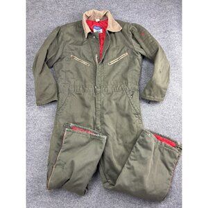 Vintage Big Smith Coveralls Mens Medium Insulated Workwear Zip Lined 90s